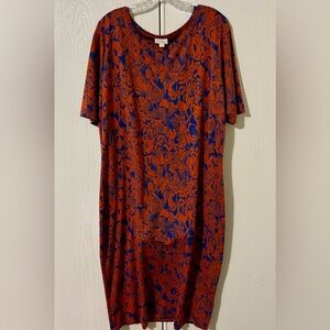 Lularoe blue and orange Carly style